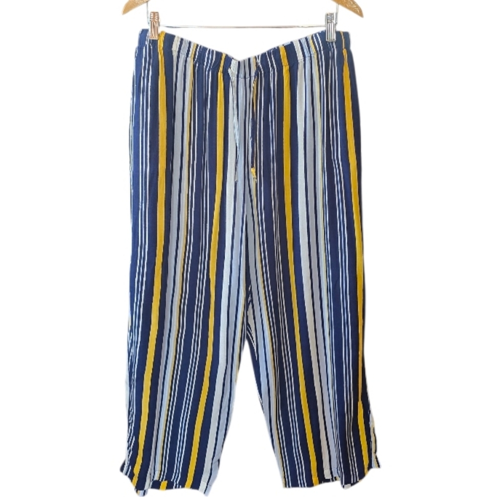 Boca Bay Navy White Stripe Wide Leg Palazzo Pants
